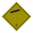 Знак перевозки опасных грузов «Класс 2.2. Невоспламеняющиеся, нетоксичные газы» (С/О металл ламинир., 250х250 мм)